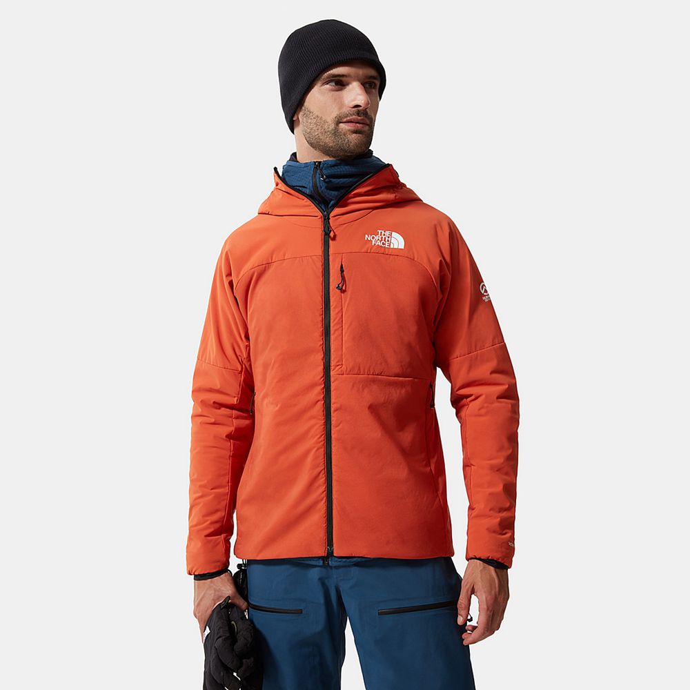 The North Face Hooded Jacket Mens Australia - The North Face L3 Ventrix™ Hooded Orange Mountaineerin